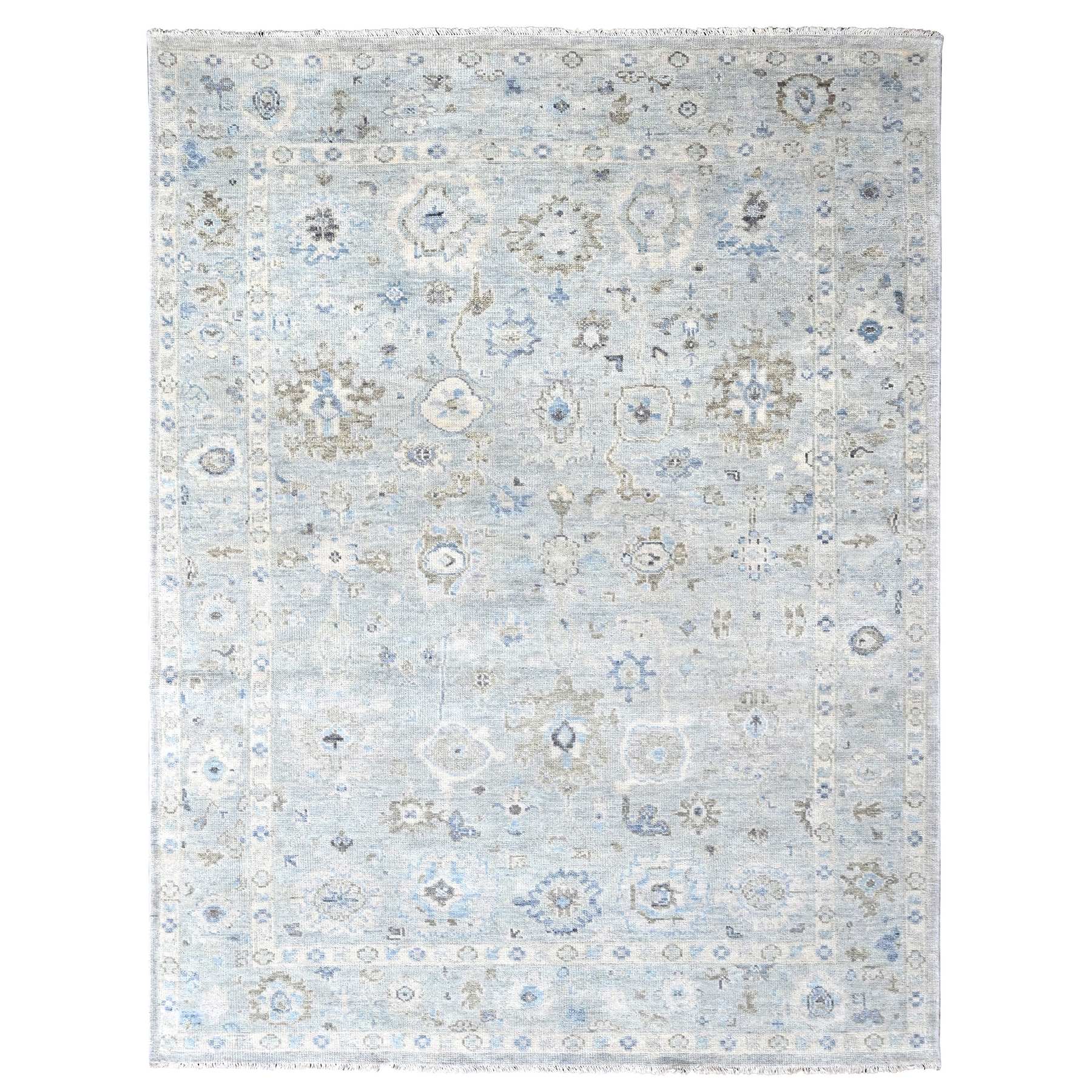 Oyster Gray, Oushak Design, Supple Collection, Tone On Tone, Hand Knotted, Soft Vibrant Wool Pile, Plush and Lush, Oriental Rug